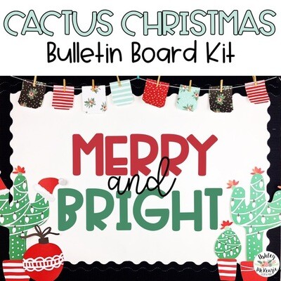 Christmas Cactus Bulletin Board Kit