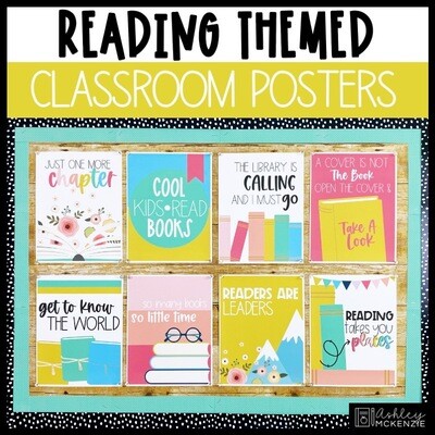 Reading or Library Classroom Posters - Editable!