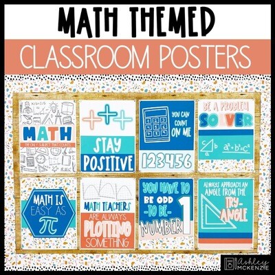 Math Classroom Posters - Editable!
