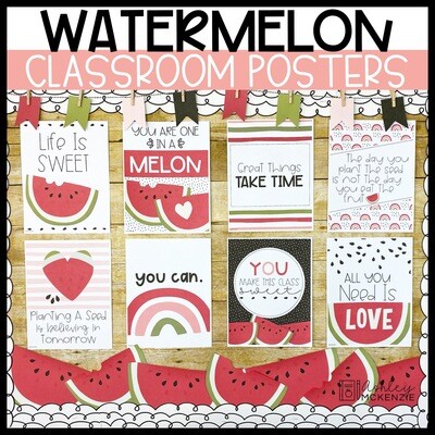 Watermelon Classroom Posters - Editable!