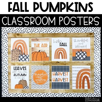 Fall Pumpkins Classroom Posters