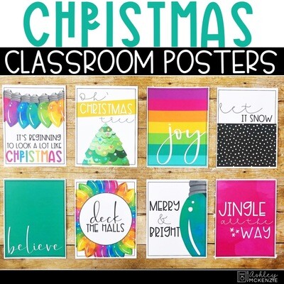 Christmas Classroom Posters - 5 Minute Bulletin Board!