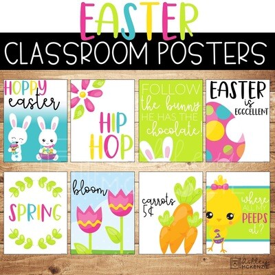 Easter Classroom Posters - 5 Minute Bulletin Board!