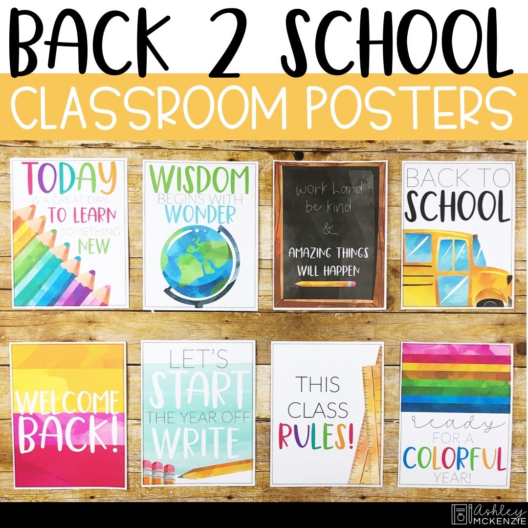 Back To School Classroom Posters - 5 Minute Bulletin Board!