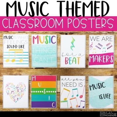 Music Classroom Posters - 5 Minute Bulletin Board!