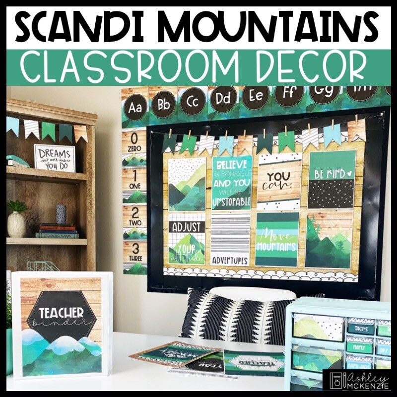 Scandi Mountains Classroom Decor Bundle