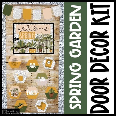 Spring Garden Classroom Door Decor Kit