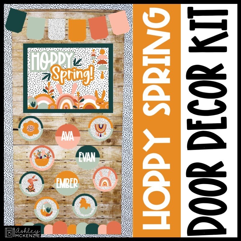 Hoppy Spring Classroom Door Decor Kit