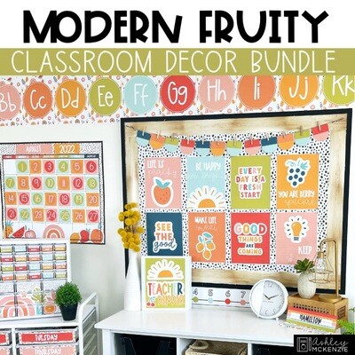 Modern Fruity Classroom Decor Bundle