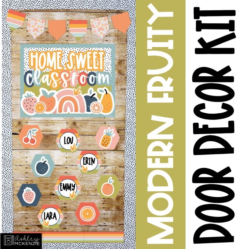 Modern Fruity Classroom Door Decor Kit