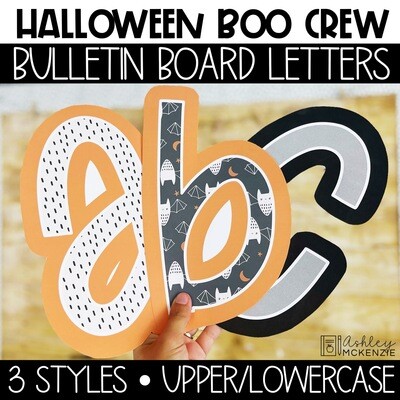 Halloween Boo Crew A-Z Bulletin Board Letters, Punctuation, and Numbers