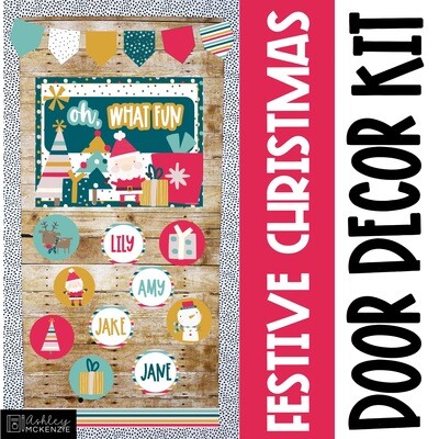 Festive Christmas Classroom Door Decor Kit