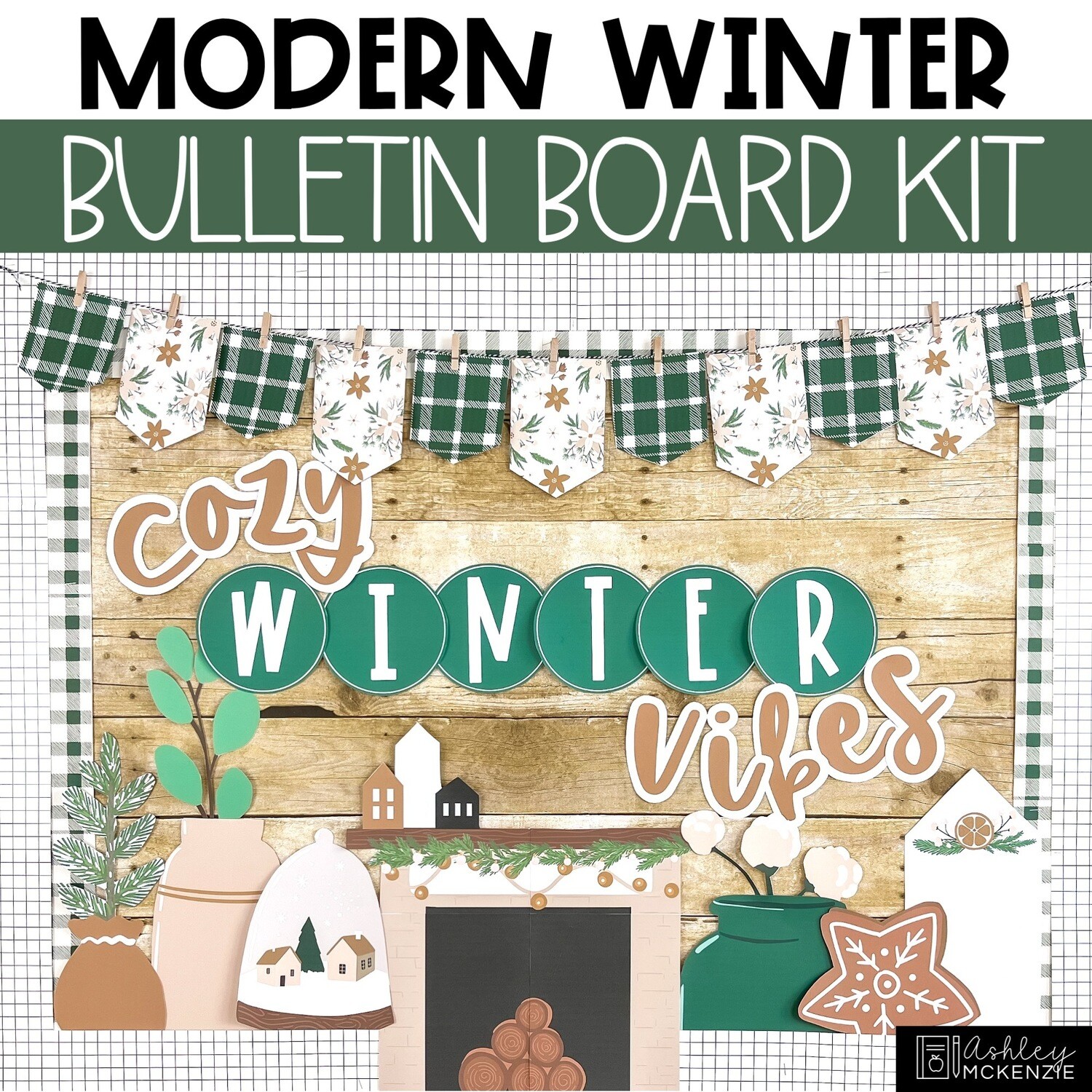 Modern Winter Bulletin Board Kit - Shop - Ashley McKenzie