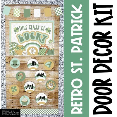 Retro St. Patrick's Day Classroom Door Decor Kit