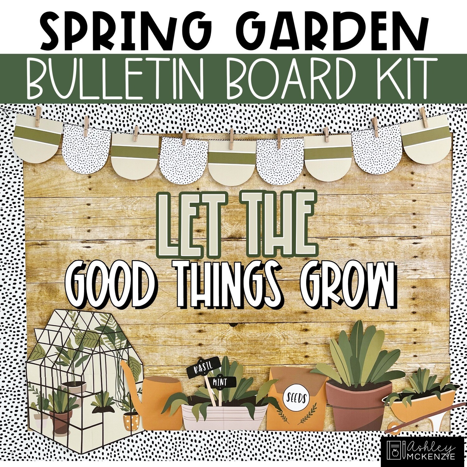 Spring Garden Bulletin Board Decor