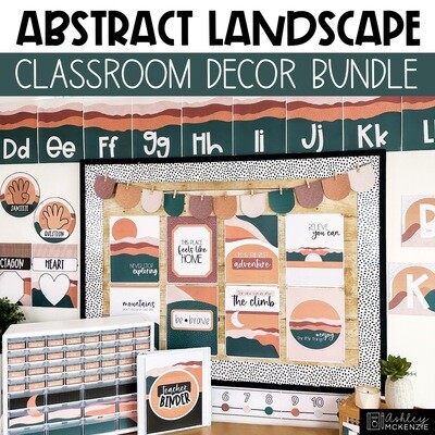 Abstract Landscape Classroom Decor Bundle