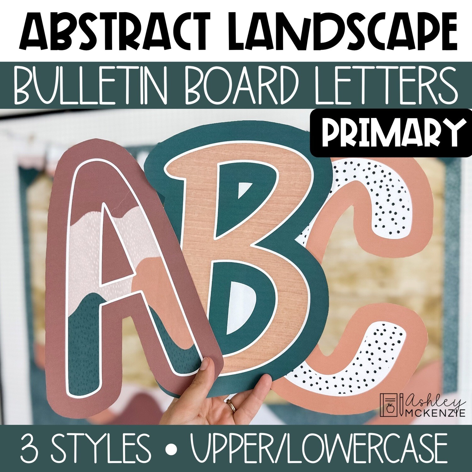 Abstract Landscape Primary Font A-Z Bulletin Board Letters to create any  saying you want! - Shop - Ashley McKenzie