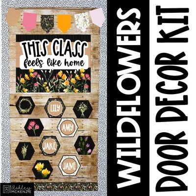 Wildflowers Classroom Door Decor Kit