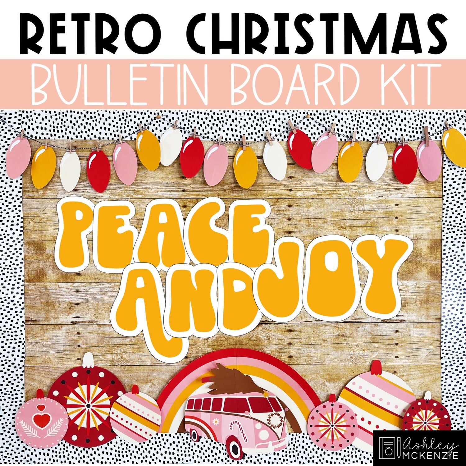 Christmas Retro Theme Bulletin Board Kit