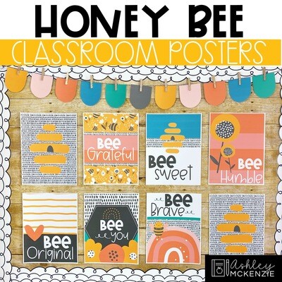 Honey Bee Classroom Decor | Classroom Posters - Editable!