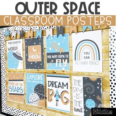Space Classroom Decor | Classroom Posters - Editable!