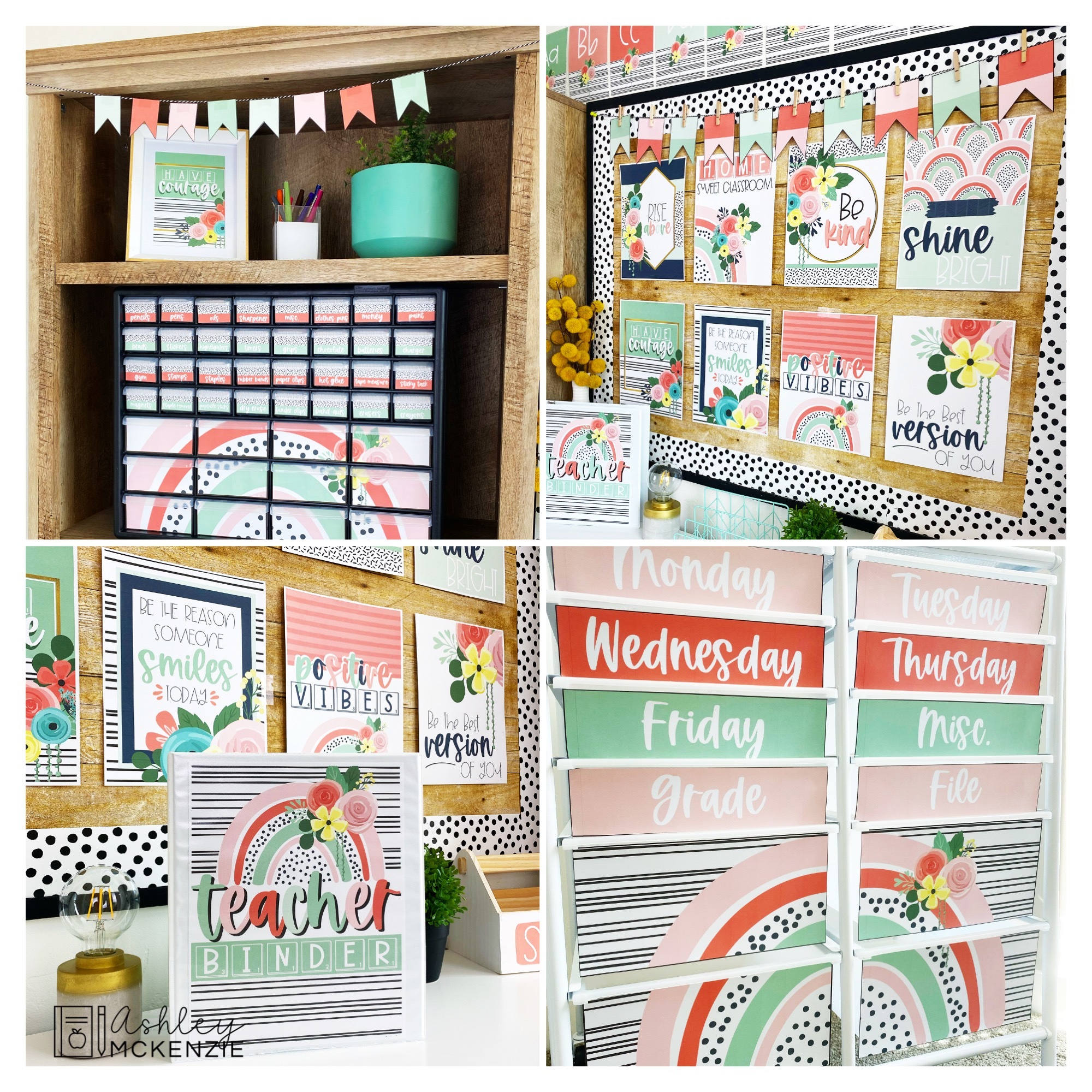 Classroom Name Tags for Bulletin Board, Door Display & Desk Name Tags  EDITABLE Version Included Digital Download BOHO BRIGHTS 