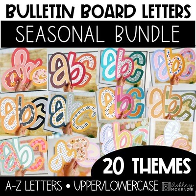 Seasonal and Holidays A-Z Bulletin Board Letters, Punctuation, & Numbers Bundle
