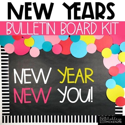 New Years Resolutions Craftivity & Bulletin Board or Door Decor