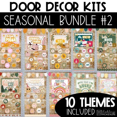 Seasonal Classroom Door Decor Kits Bundle #2