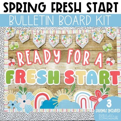 Spring Fresh Start Bulletin Board Kit
