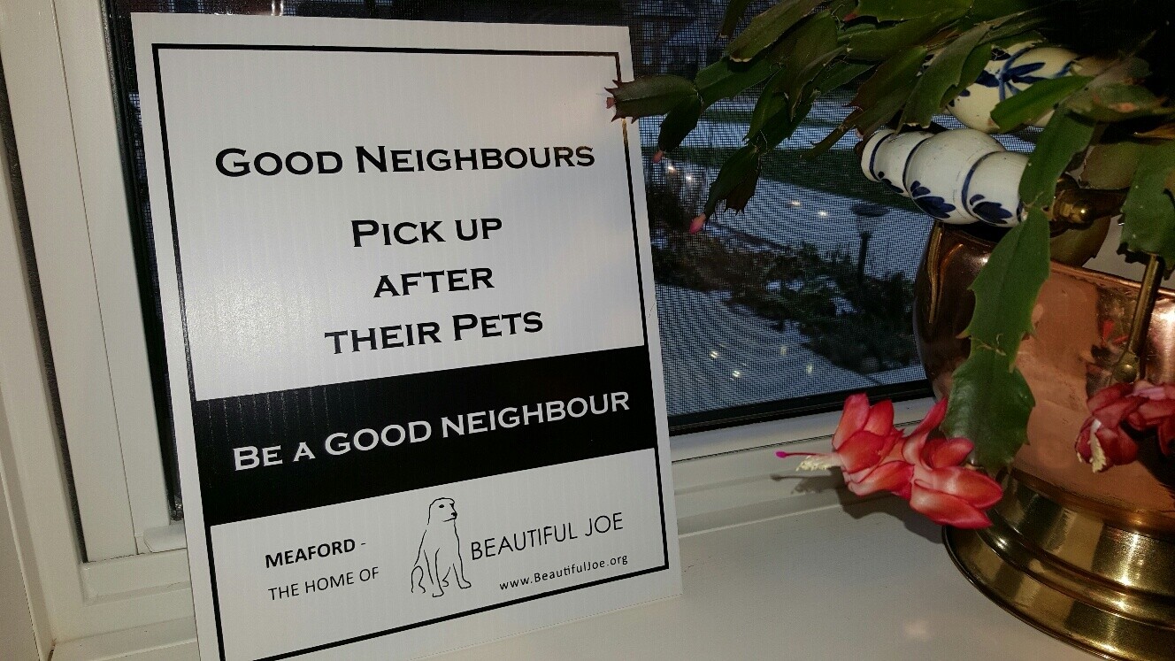 Good Neighbour Window Sign
