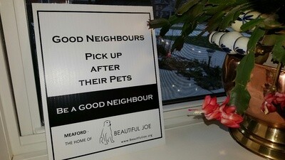 Good Neighbour Window Sign