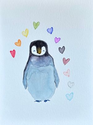 lil Queer Pride Penguin - Print