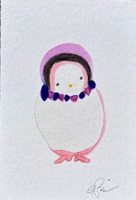 Joyful watercolor artwork celebrating gender-fluid queer community, hand-painted in purple blue black pink in a playful style