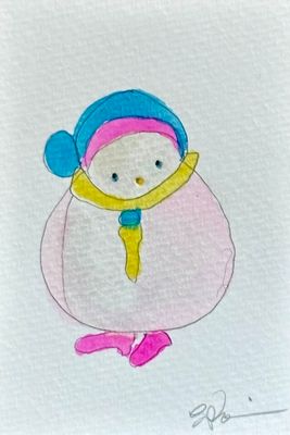 Queer Pan Friend - Watercolor Painting