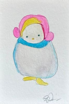 Queer Pan Friend - Watercolor Painting