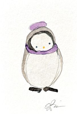 Joyful watercolor artwork celebrating ACE queer community, hand-painted in black, purple and grey in a playful style