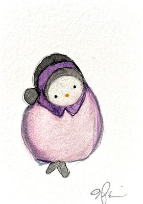 Joyful watercolor artwork celebrating ACE queer community, hand-painted in black, purple and grey in a playful style