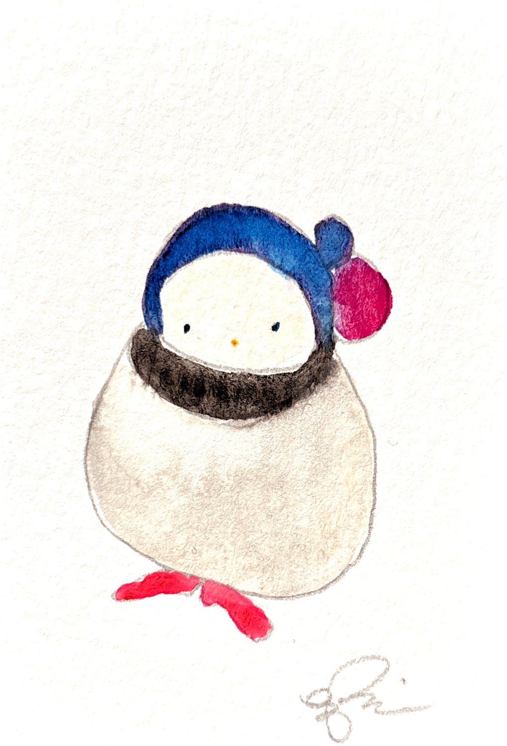 Joyful watercolor artwork celebrating gender-fluid queer community, hand-painted in purple blue black pink in a playful style