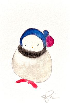 Joyful watercolor artwork celebrating gender-fluid queer community, hand-painted in purple blue black pink in a playful style