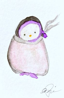 Joyful watercolor artwork celebrating ACE queer community, hand-painted in black, purple and grey in a playful style
