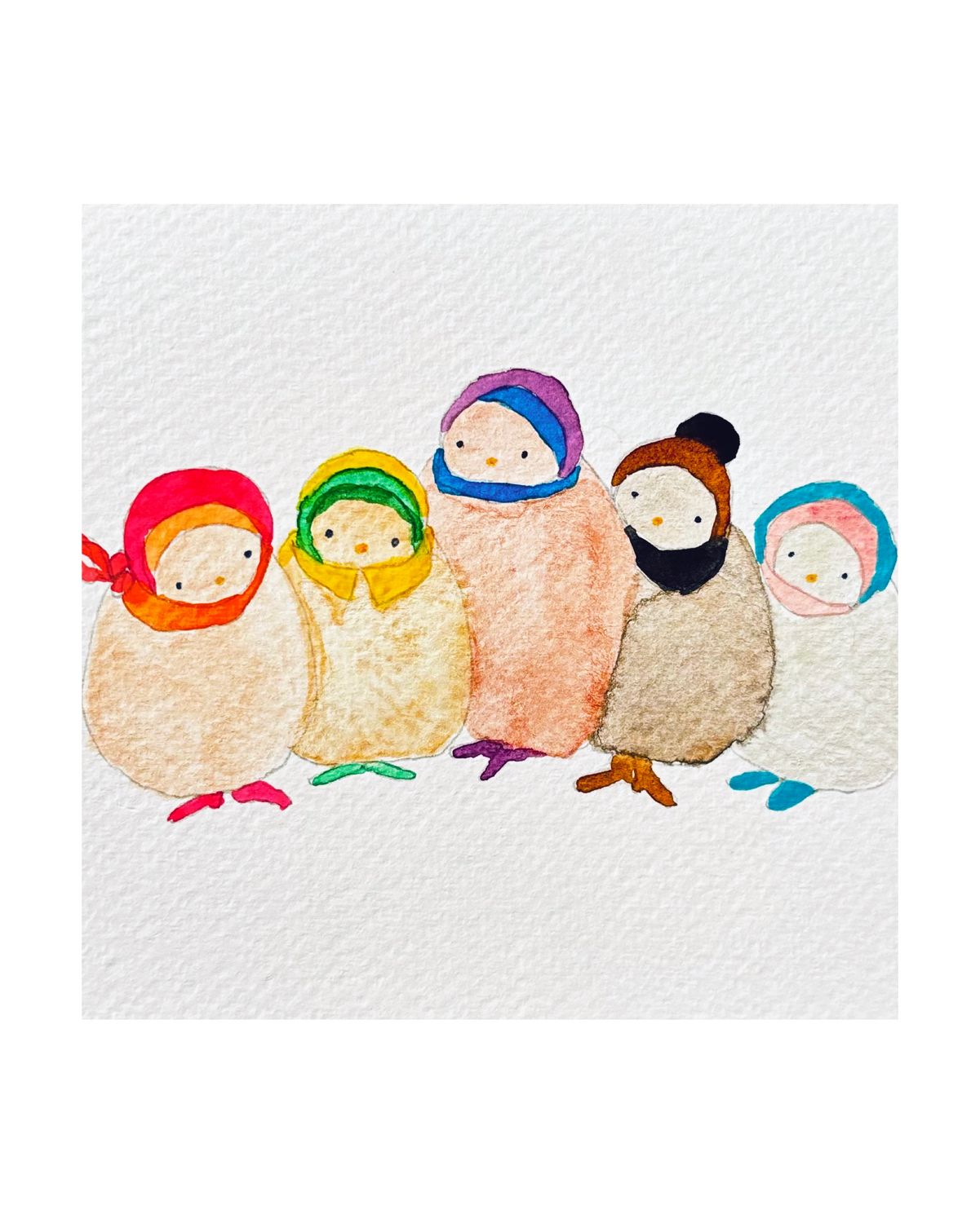 Hand-Painted Queer Pride Valentine Card