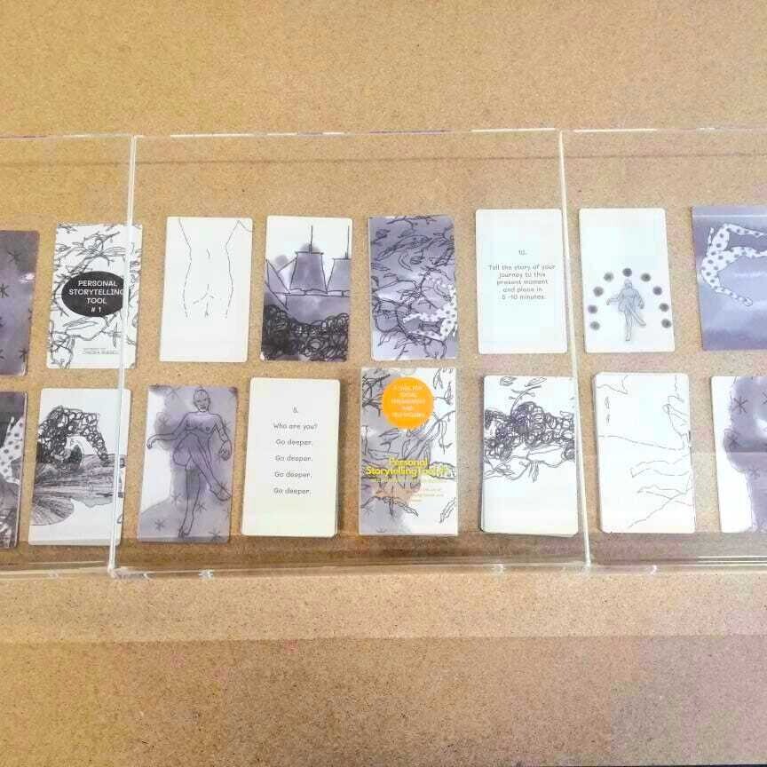 Personal Storytelling Tool #1: A tool for social engagement and self-inquiry (Card deck in a tuck box)
