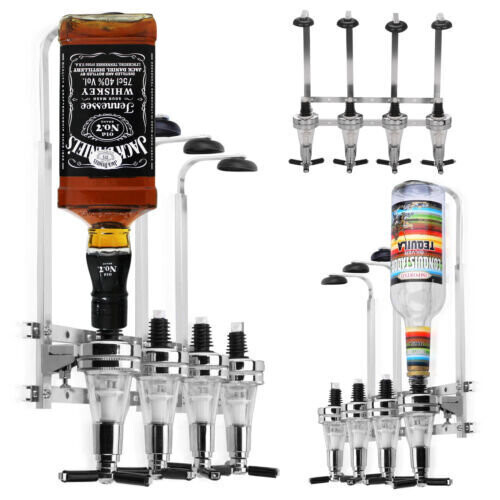 4 Bottle Optics for Spirits - Bar Butler Shot Measure Bracket Alcohol Wine Upside Down Drink