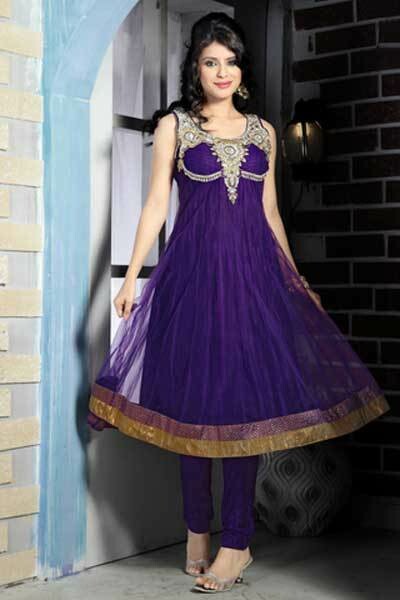net anarkali churidar
