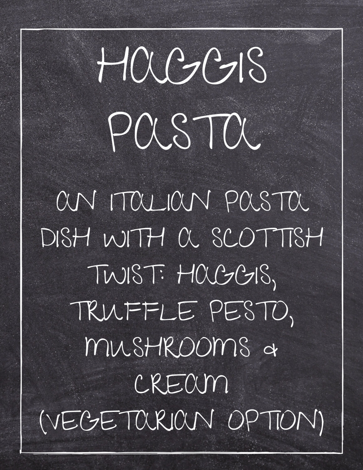 Pasta: Haggis