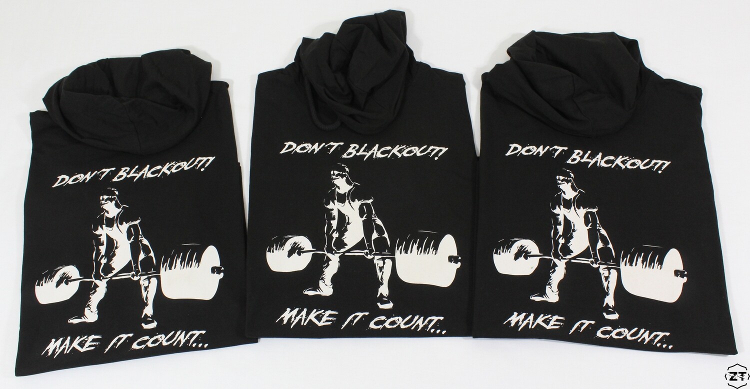 Make it count... Don&#39;t blackout! muška majica sa kapuljačom,bez rukava