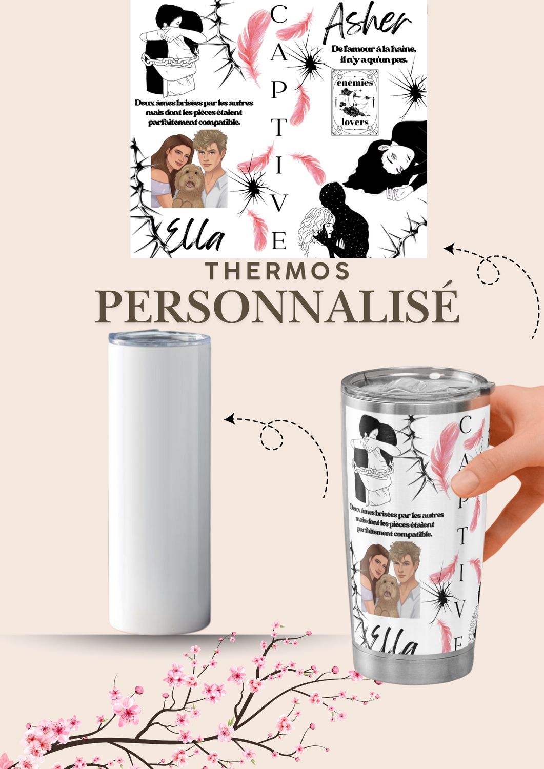 Thermos inspirée de Captive book 