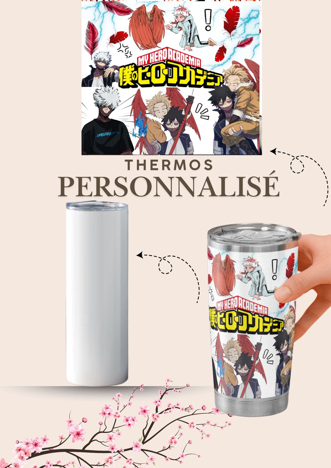 Thermos sur my hero academia 
