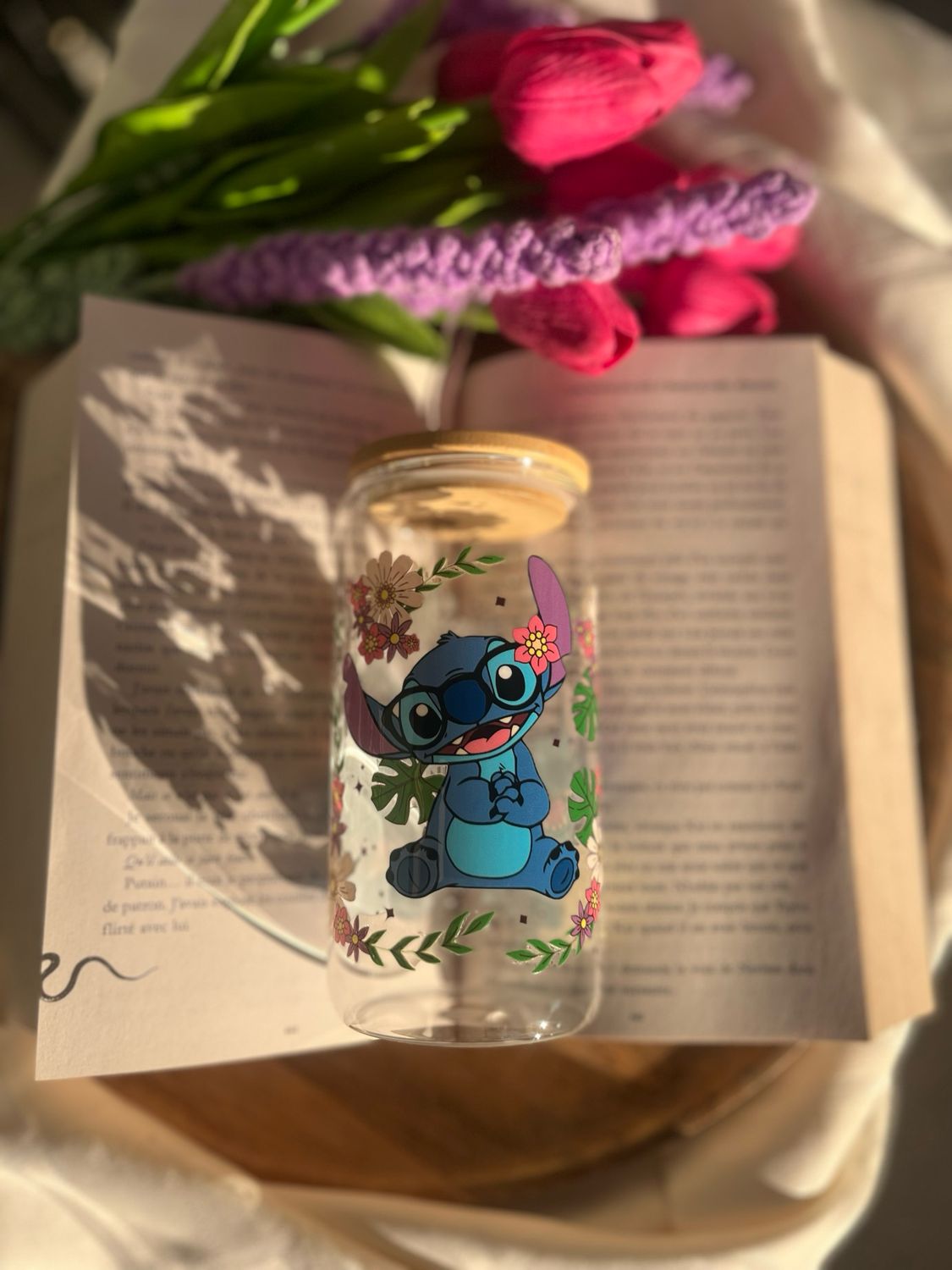Gobelet en verre Stitch coquillages 